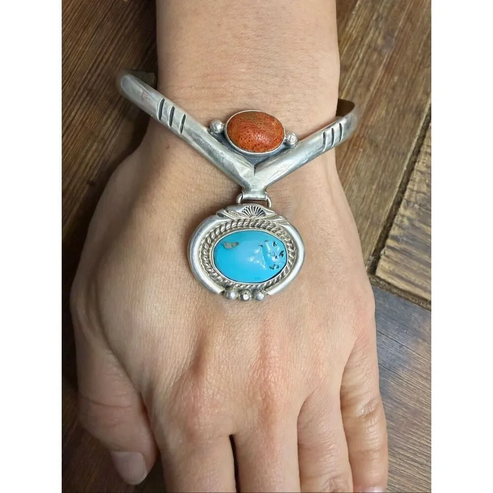 Signed Authentic Southwestern cuff bracelet